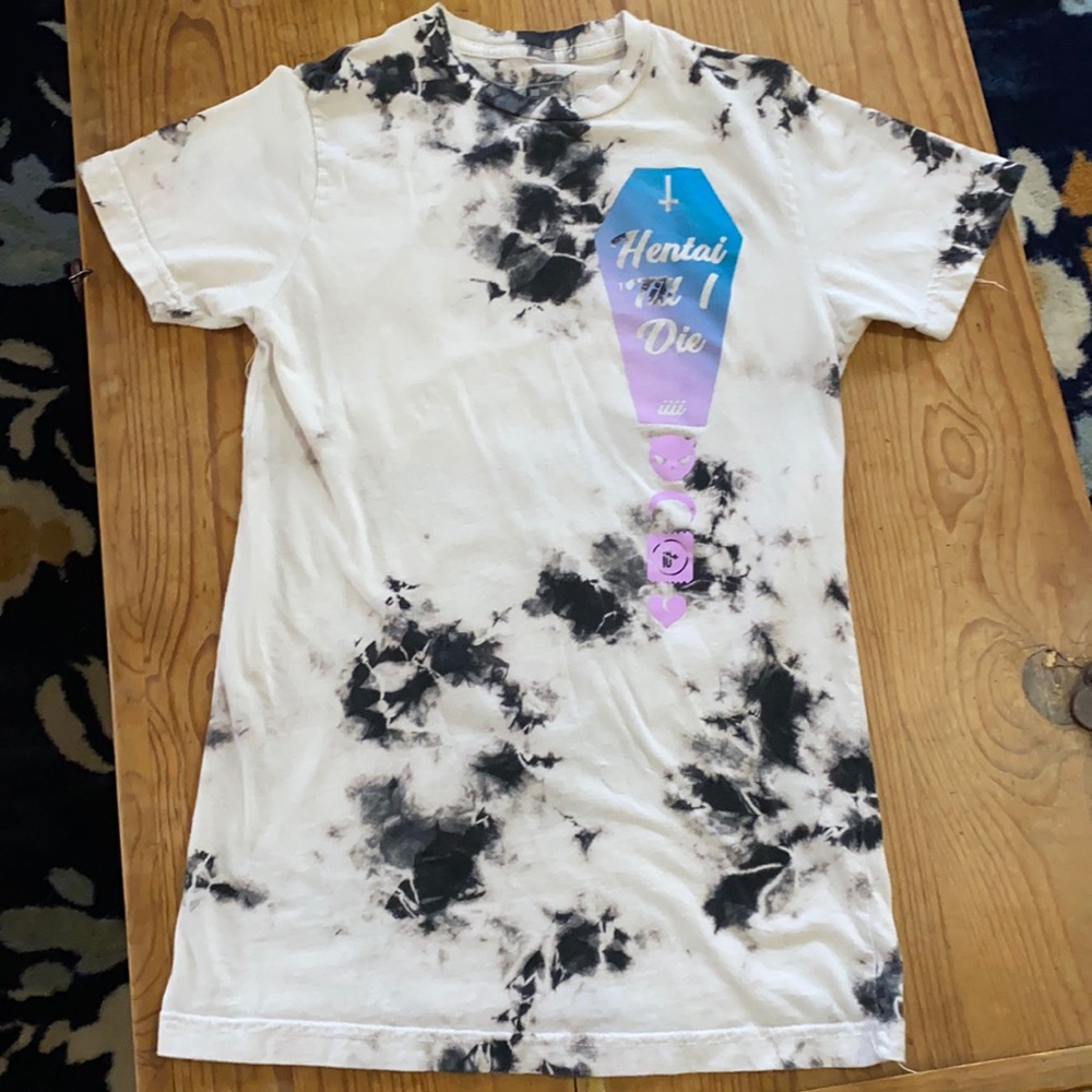 Hentai till I die tie dye shirt small anime